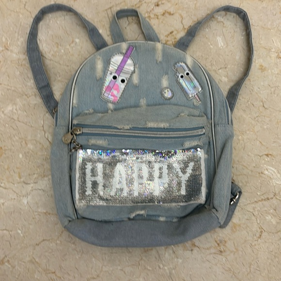Blue jean justice mini backpack/ purse - Picture 1 of 5